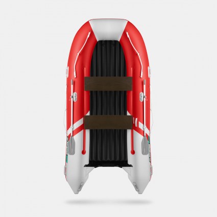 Надувная лодка пвх Gladiator E380S красно-белый